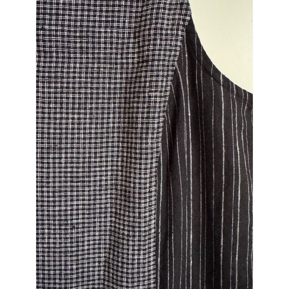 Habitat Grey Black Mixed Pattern Linen Cotton Shift Dress Small minimalist boho - Picture 5 of 8